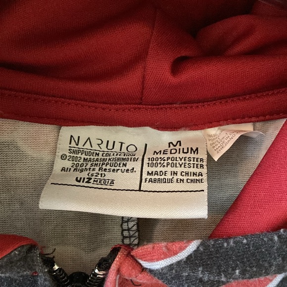 Adult Naruto black hooded 1 piece pajamas size M - Picture 3 of 8